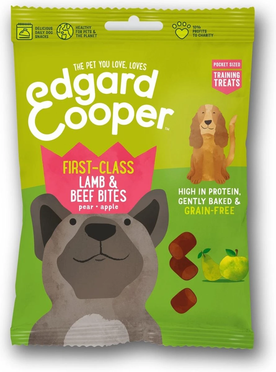 Merkloos Edgard & Cooper Lam & Rund Bites - Voor Honden - Hondensnack - 50g 3 Merkloos Edgard & Cooper Lam & Rund Bites - Voor Honden - Hondensnack - 50g