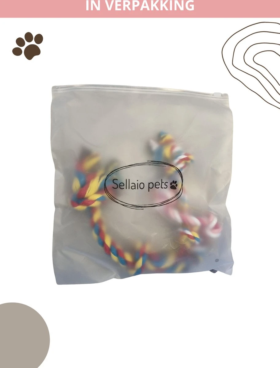 Speeltouw Hond - 3 Stuks - Speelgoed Hond - Flostouw - Hondenspeelgoed - Puppy - Trektouw 14 Speeltouw Hond - 3 Stuks - Speelgoed Hond - Flostouw - Hondenspeelgoed - Puppy - Trektouw - Afbeelding 12