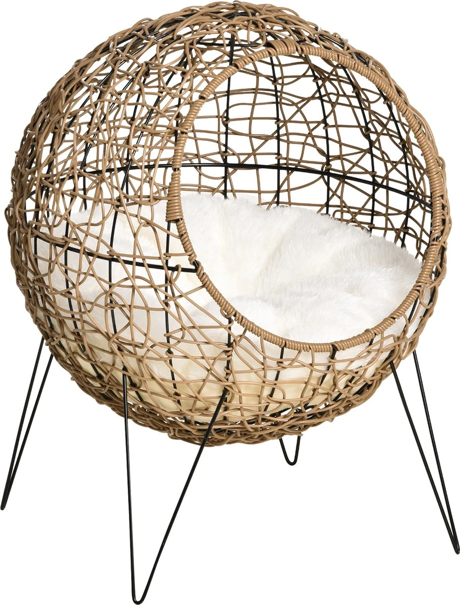 PawHut Kattenhuis Met Metalen Frame D30-442 3 PawHut Kattenhuis Met Metalen Frame D30-442