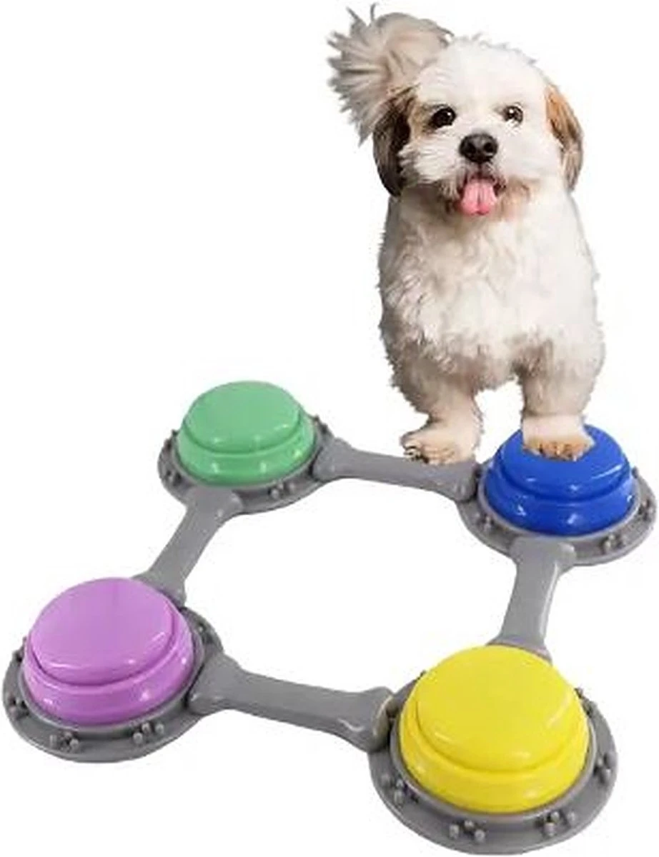 XDT Praatknoppen 4 Stuks - Opneembare Knoppen - Hondentraining 4 XDT Praatknoppen 4 Stuks - Opneembare Knoppen - Hondentraining - Afbeelding 2