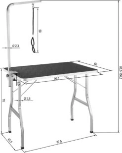 Tectake- Trimtafel Met Lus - Tafelhoogte: 76 Cm - Zwart / Grijs - 402892 -Hondenserie Winkel 958x1200 1