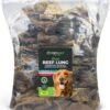 Topmast Longen - Rund 5 X 1 Kilo - Gedroogd - Hondensnack - Kauwsnack - Gedroogde Runderlong - Natuurlijke Hondensnack