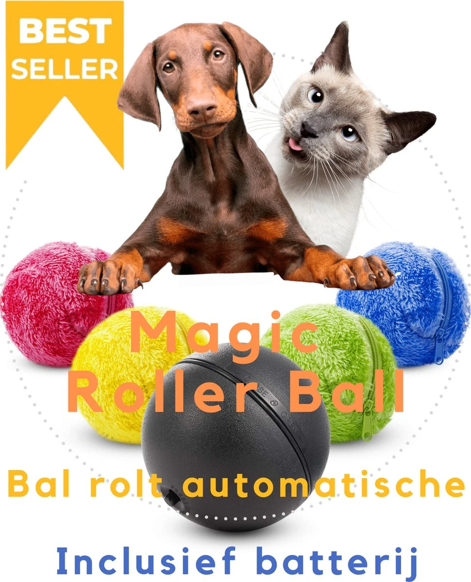 Merkloos Magic Roller Ball – Honden Speelgoed – Kattenspeeltjes - Honden Speeltjes - Kattenspeelgoed - INCLUSIEF BATTERIJ 3 Merkloos Magic Roller Ball – Honden Speelgoed – Kattenspeeltjes - Honden Speeltjes - Kattenspeelgoed - INCLUSIEF BATTERIJ