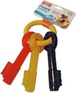 Nylabone Puppy Teething Key Flexible Geel&Blauw&Rood - Hondenspeelgoed - Wolf Tot 16kg -Hondenserie Winkel 974x1200