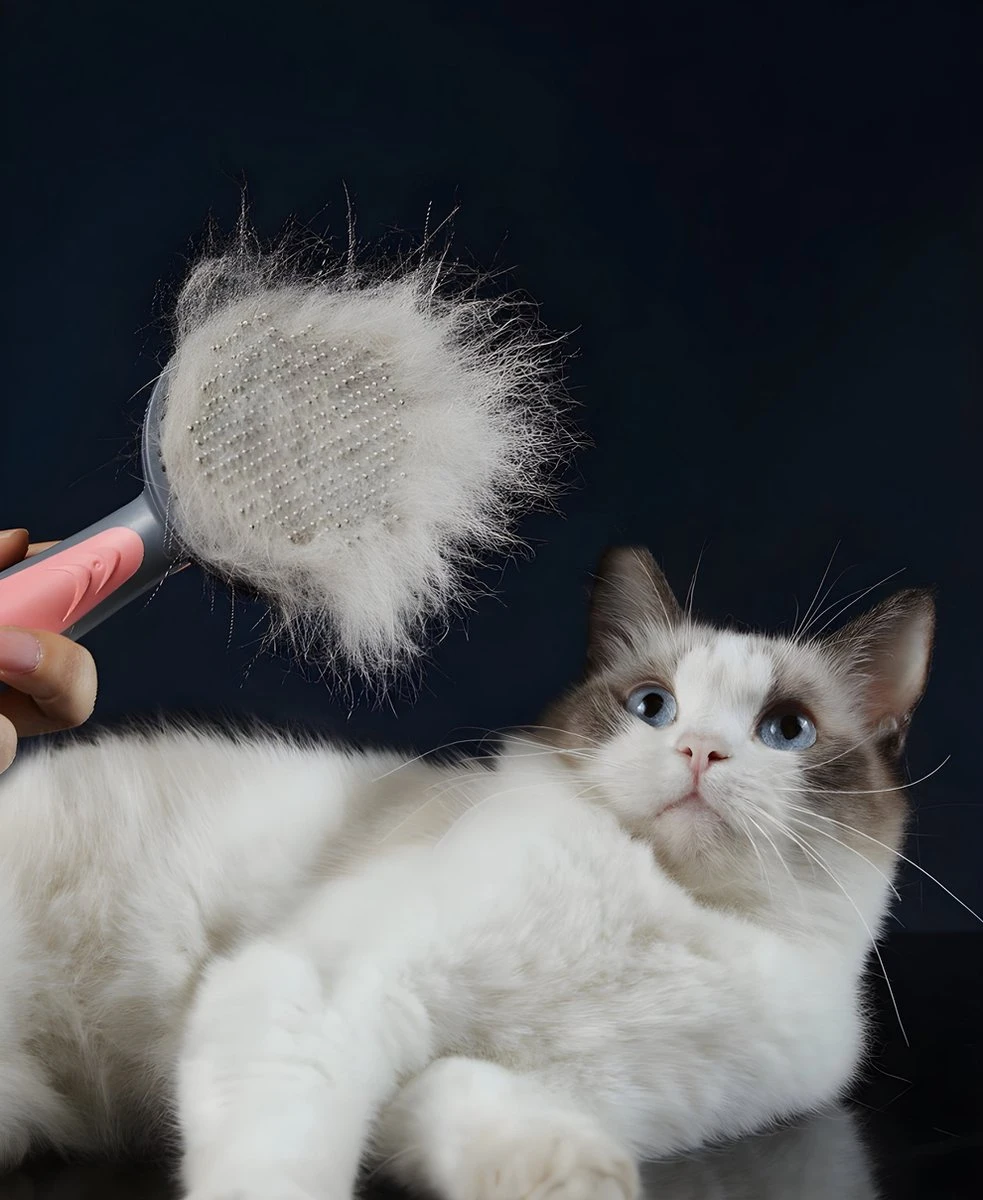 Pakeway T9 - Kattenborstel - Zelfreinigende Kattenkam - Roze - Massageborstel - 19,3 Cm 12 Pakeway T9 - Kattenborstel - Zelfreinigende Kattenkam - Roze - Massageborstel - 19,3 Cm - Afbeelding 10